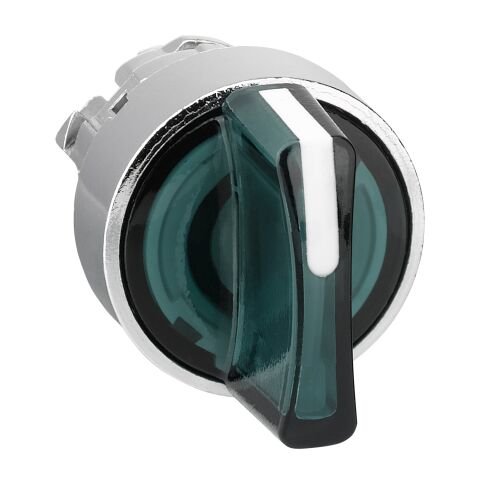 Schneider Electric ZB4BK1533 Yeşil Işıklı Mandal Buton Başlığı Ø22 3 Konumlu Yaylı Dönüş