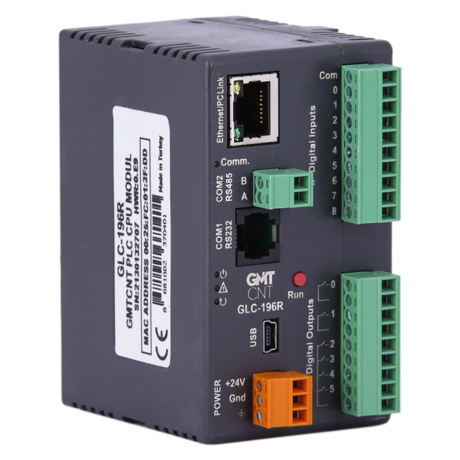 GMTCNT GLC-196R 9 Giriş 6 Çıkış Röle Çıkışlı CPU PLC