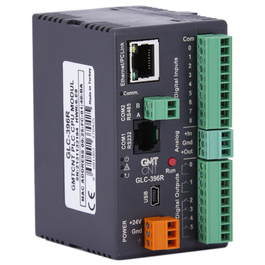GMTCNT GLC-396R 9 Giriş 6 Röle Çıkışlı 24VDC CPU PLC