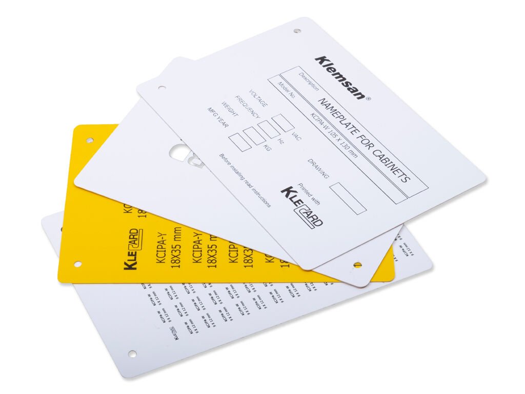 Klemsan 808758-KCIPA-Y 8x27 Yapışkanlı Pano ve Cihaz Etiketi (Sarı)