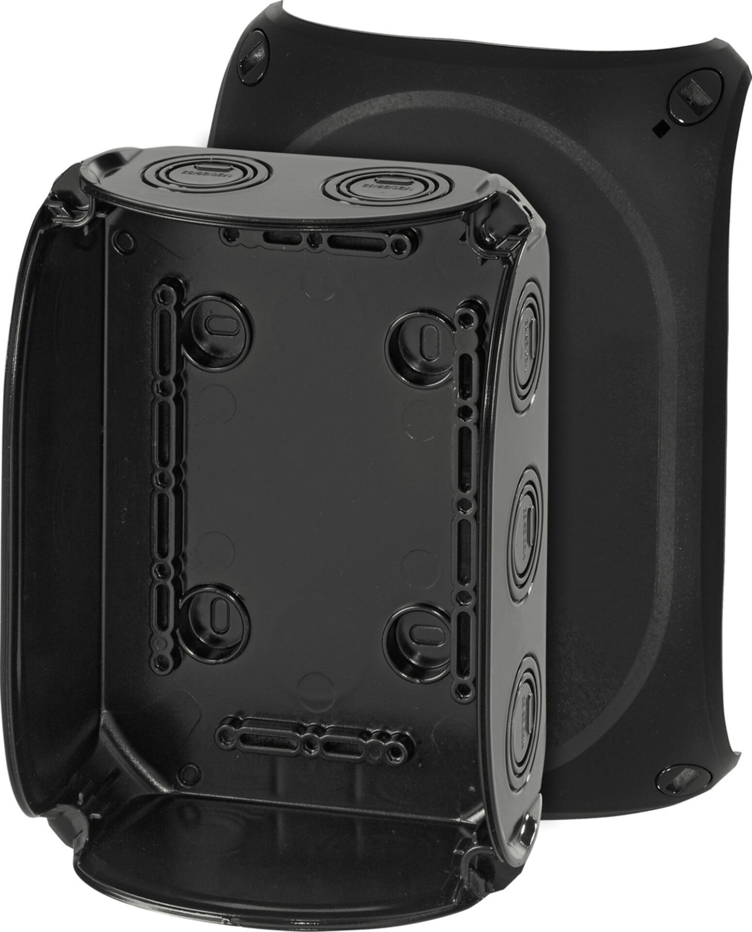 Hensel KF 1000 B 180x130x77    Harici Ortam Buatı; IP66/67-IP69, IK09, PC-GFS, H/S F, FR, UV, Kırmalı Tip (Rakor Gerektirir), RAL 9011 (Siyah)