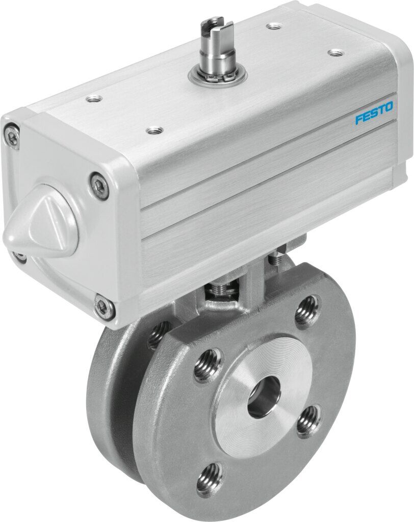 Festo 1913368 VZBC-25-FF-40-22-F0405-V4V4T-PP30-R-90-C Pnömatik aktuatörlü küresel vana
