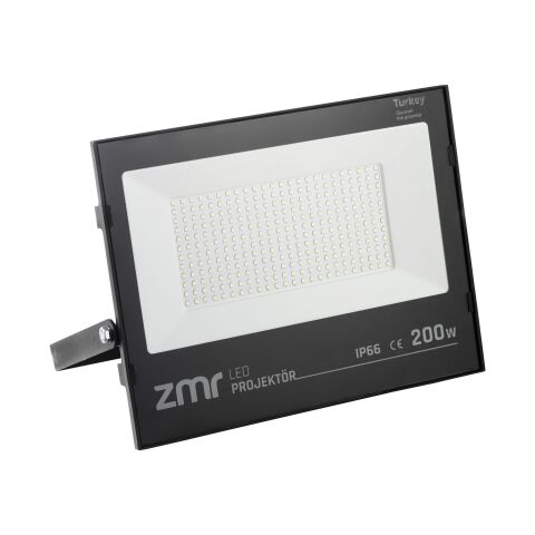 Zmr 200W Si̇yah Kasa Slim Led Projektör