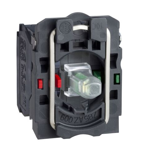 Schneider Electric ZB5AW0M15 Entegre Led'Li 230...240V Gövde/Sabitleme Bilezikli Beyaz Işık Bloğu 1Na+1Nk