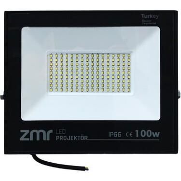 Zmr 100W Si̇yah Kasa Slim Led Projektör