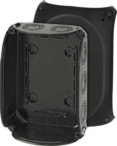 Hensel KF 1600 B 210x155x92    Harici Ortam Buatı; IP66/67-IP69, IK09, PC-GFS, H/S F, FR, UV, Kırmalı Tip (Rakor Gerektirir), RAL 9011 (Siyah)