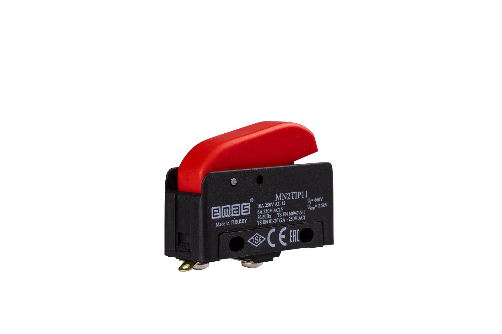 Emas MN2TIP11 Plastik Tetikli 1NO MN2 Serisi Plastik Mini Switch