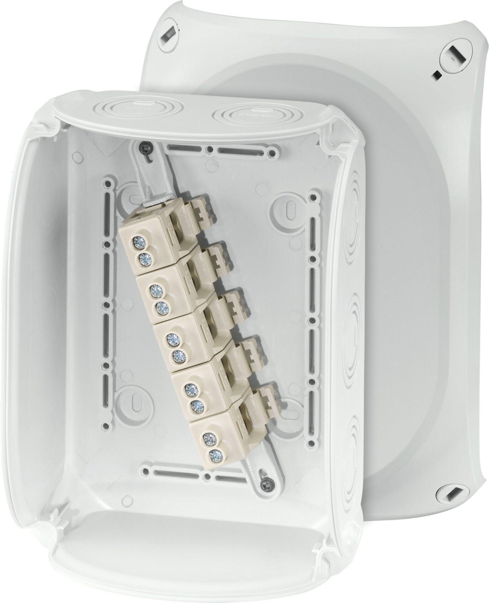 Hensel KF 1610 G 210x155x92    Harici Ortam Buatı; IP66/67-IP69, IK09, PC-GFS, H/S F, FR, UV, Kırmalı Tip (Rakor Gerektirir), RAL 7035 (Gri), 5 Kutuplu /6x2.5…2x16mm²/ Cu