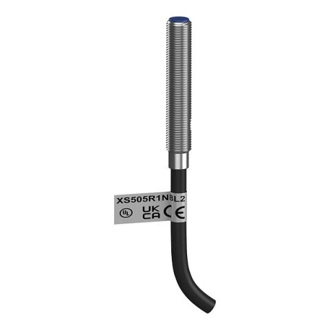 Telemecanique Sensors XS505R1NBL2 Minyatür endüktif sensör, M5, L31mm, paslanmaz çelik, Sn0.8mm, kablo 2m