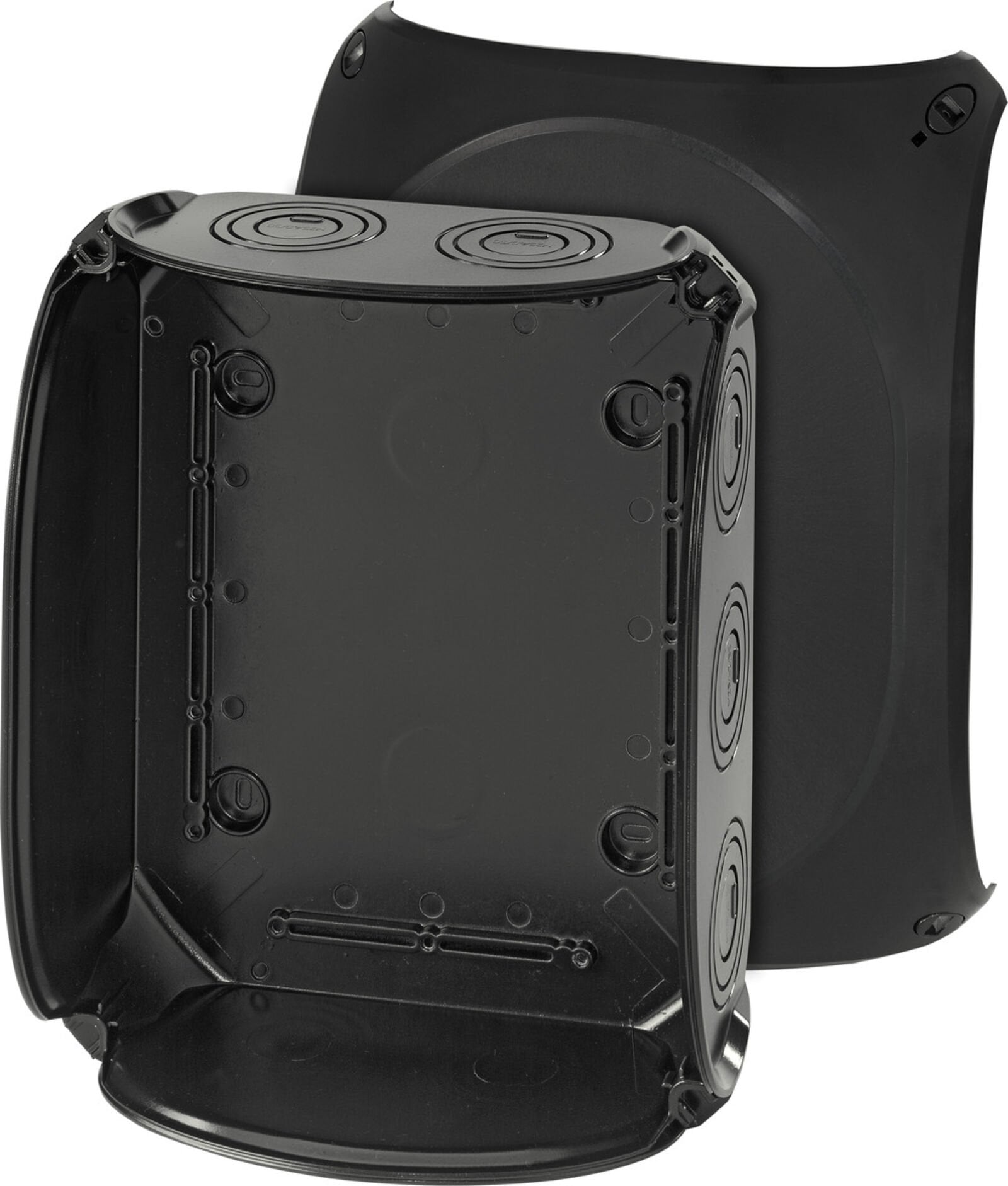 Hensel KF 2500 B 255x205x112    Harici Ortam Buatı; IP66/67-IP69, IK09, PC-GFS, H/S F, FR, UV, Kırmalı Tip (Rakor Gerektirir), RAL 9011 (Siyah)