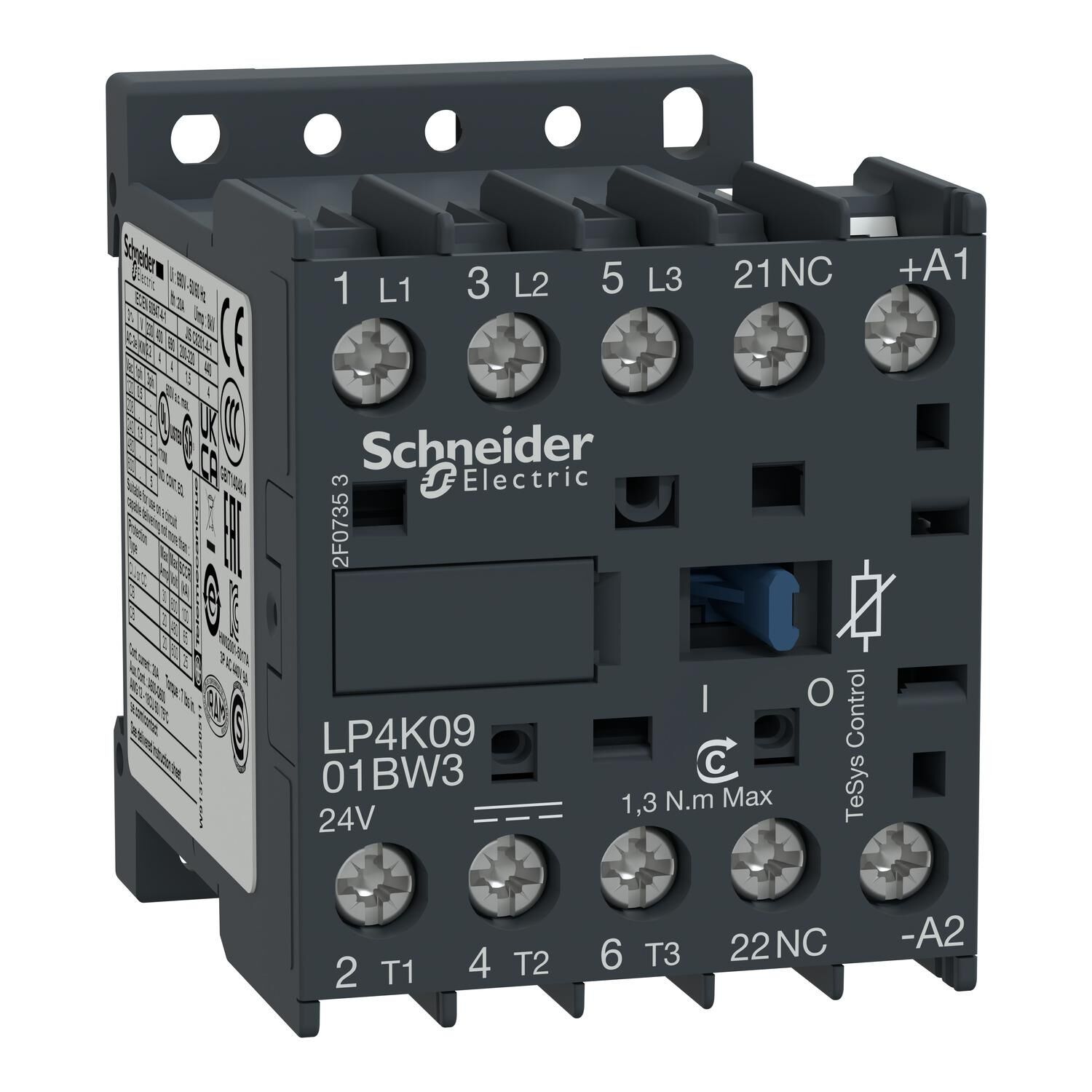 Schneider Electric LP4K0901BW3-4 KW 3 N/O + 1 N/C 24 VDC
