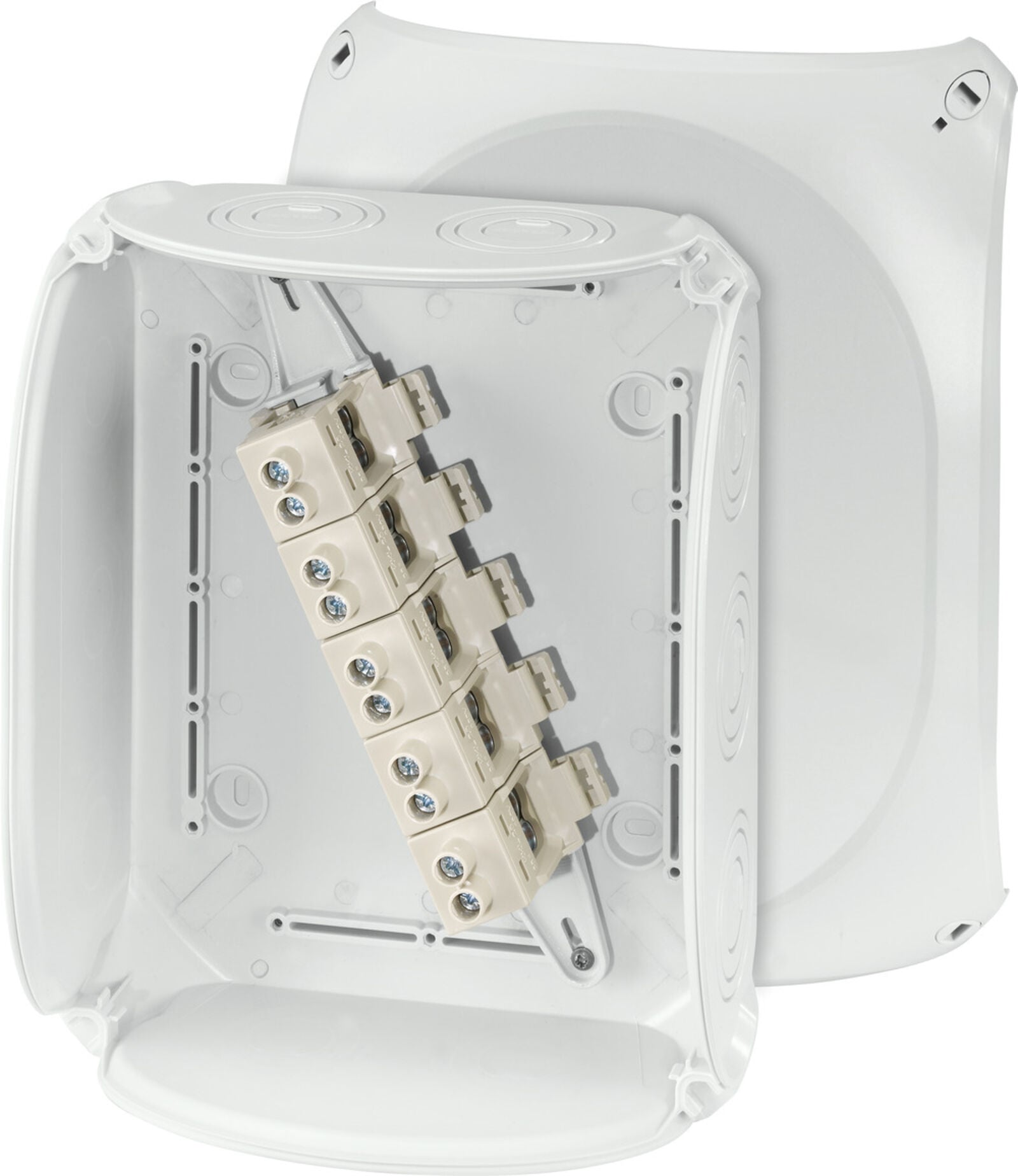 Hensel KF 2525 G 255x205x112    Harici Ortam Buatı; IP66/67-IP69, IK09, PC-GFS, H/S F, FR, UV, Kırmalı Tip (Rakor Gerektirir), RAL 7035 (Gri), 5 Kutuplu /6x6…2x35mm²/ Cu
