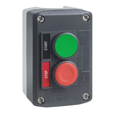 Schneider Electric XALD211H29 Gri Kumanda Kutusu - Yeşil Kırmızı Buton Ø22 Yaylı Dönüş
