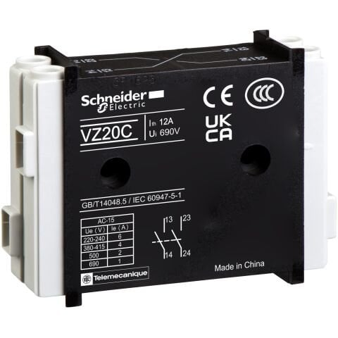 Schneider Electric VZ7 Erken Kesme/Geç Kapatma Yardımcı Kontak Bloğu - Varıo - 1 Na + 1 Nk