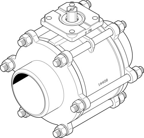 Festo 1686705 VZBA-4''-WW-63-T-22-F10-V4V4T Küresel vana