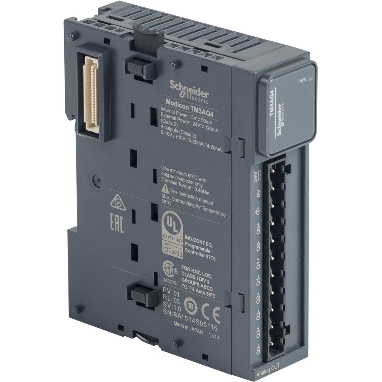 Schneider Electric TM3AQ4 MODUL TM3-4 Analog Çıkış