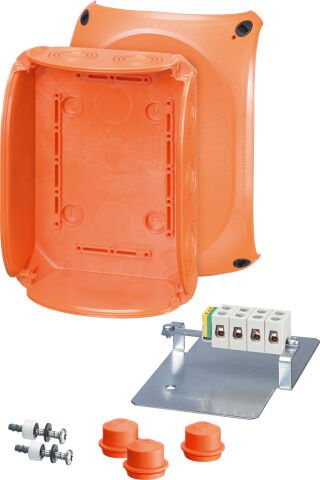 Hensel FK 1616 210x155x92    Yangın Buatı; IP66, IK09, PC-GFS, H/S F, FR, Kırmalı Tip (Rakor Gerektirir), RAL 2003 (Turuncu), 5 Kutuplu /12x1.5...2x16mm²/ Cu