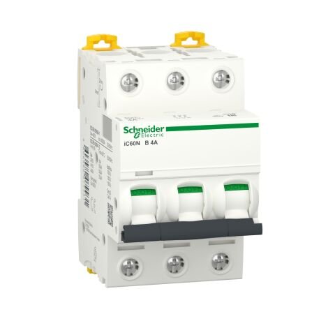 Schneider Electric A9F73304 İc60N - Minyatür Devre Kesici - 3P - 4A - B Eğrisi
