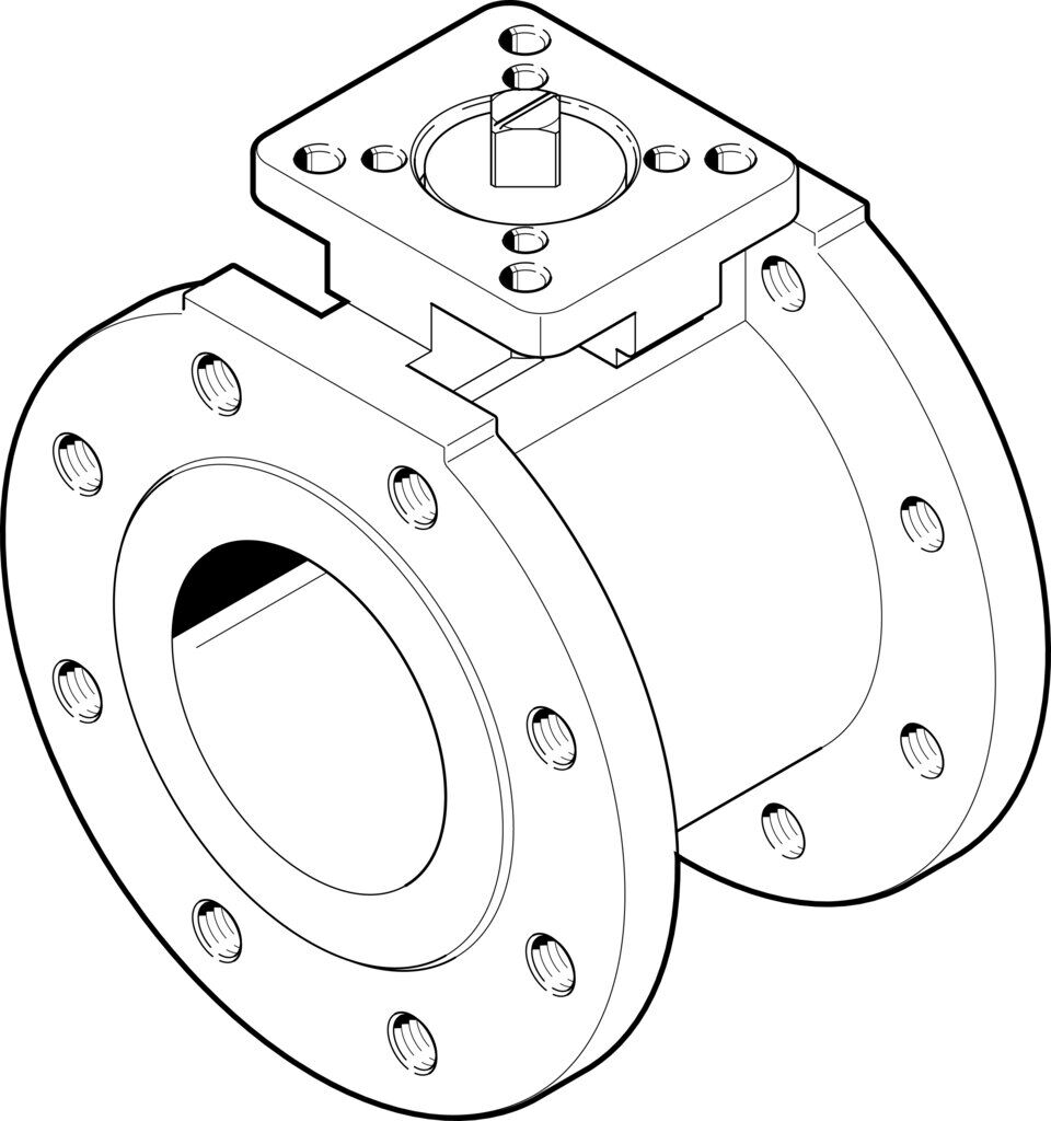 Festo 1692208 VZBC-80-FF-16-22-F07-V4V4T Küresel vana