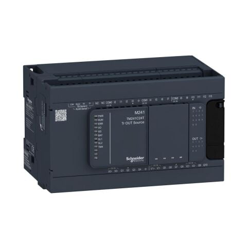 Schneider Electric TM241C24T M241 Kontrolör 24 Gç Transistör Pnp