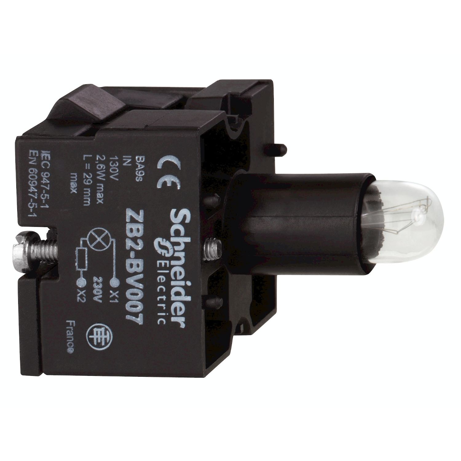 Schneider Electric ZB2BV007 Ön Montaj İçin Pilot Işığı Gövdesi