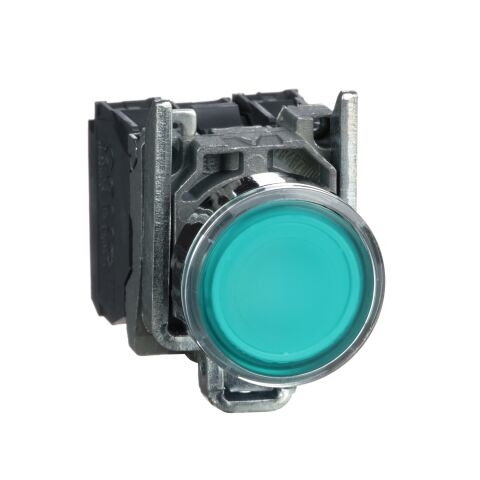 Schneider Electric XB4BW33G5 Yeşil Sıva Altı Eksiksiz Işıklı Buton Ø22 Yaylı Dönüş 1Na+1Nk 110...120V