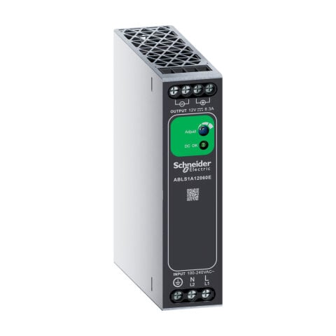 Schneider Electric ABLS1A12060E tek fazlı güç kaynağı, 100…240V AC giriş, 12V DC çıkış, 75W, Din-ray, IP20
