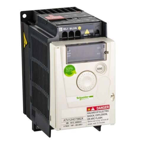 Schneider ATV12H075M2X 0.75 KW Monofaze Hız Kontrol Cihazı EMC Filtresiz