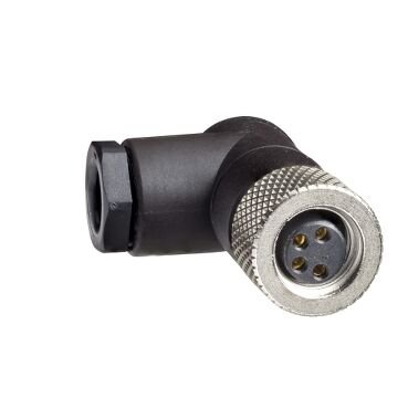 Telemecanique Sensors XZCC8FCM40S Konnektör Dişi, M8, 4 Pimli, Dirsekli - Kablo Rakoru M9,5 X 1