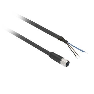 Telemecanique Sensors XZCP0566L2 Kablolu Konnektör Düz Dişi M8 3Pim Pur 2M