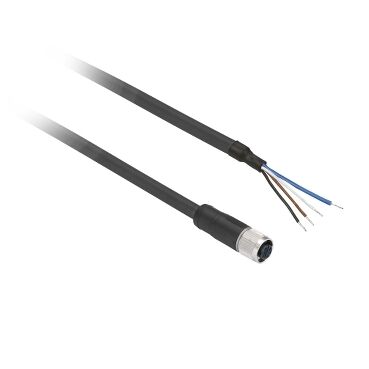 Telemecanique Sensors XZCP0941L5 Ön Kablolu Konnektörler Xz - Düz Dişi - M8 - 4 Pim - Kablo Pur 5M