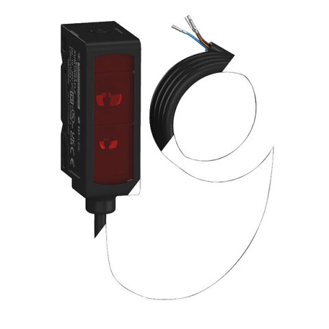 Telemecanique Sensors XUMTARAYL2 Fotoelektrik sensörler XUMT, Şeffaf reflektör, Plastik, Sn 2m, IO-Link, Kablo 2m