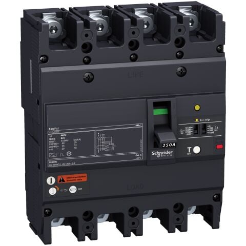 Schneider Electric EZCV250H4080 Ezc Devre Kesici 4P 36Ka 220/240 V80 A Mccb