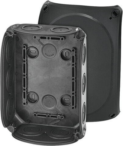 Hensel DK 1000 B 180x130x77    Buat; IP66, IK07, PP, H/S F, FR, Elastik Membran, RAL 9011 (Siyah)