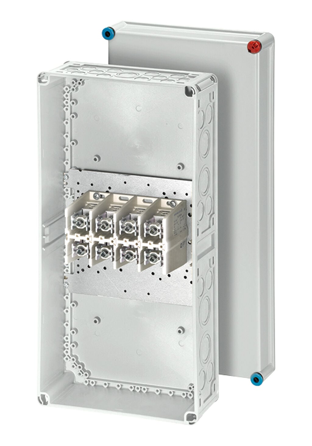 Hensel K 2404 300x600x170    Buat; IP65, IK08, PC, H/S F, FR, UV, Kırmalı Tip (Rakor Gerektirir), RAL 7035 (Gri), 4 Kutuplu /2x25-185/240mm² 4x25-120mm²/ Cu-Alu