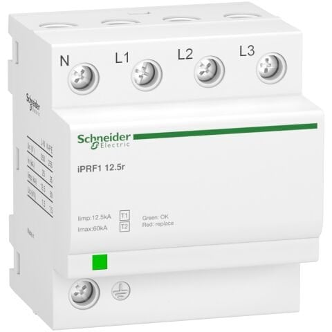 Schneider Electric A9L16634 İprf1 12.5R Modüler Parafudr - 3P + N - 350V - Uzaktan Aktarımlı