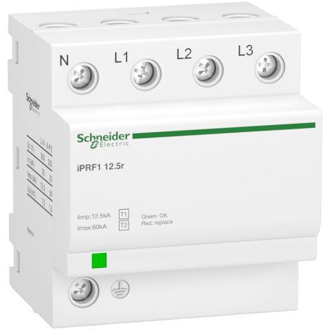 Schneider A9L16634 iPRF1 12.5r Modüler Parafudr 3P + N 350V Uzaktan Aktarımlı