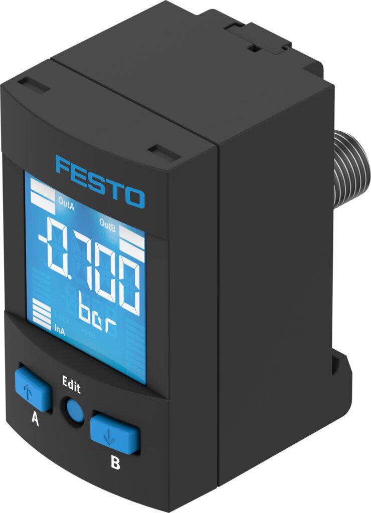 Festo 8001208 SPAU-P10R-T-R14M-L-PNLK-PNVBA-M12D basınç sensörü