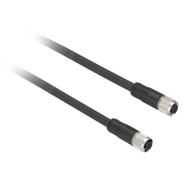 Telemecanique Sensors XZCPV11V2L2 Kablolu Konnektör Düz°, Dişi, M12, 3Pin, 2M, Pvc