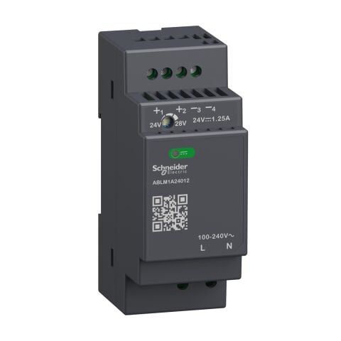 Schneider Electric ABLM1A24012 Regüle Edilmiş Güç Kaynağı, 100-240V AC, 24V 1,2 A, tek fazlı, Modüler