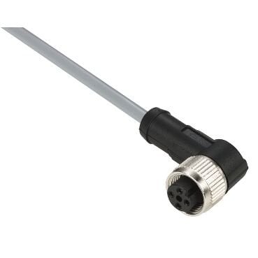 Telemecanique Sensors XZCPV12V2L2 Kablolu Konnektör Dirsekli, Dişi, M12, 3Pin, 2M, Pvc