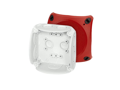 Hensel DK 0200 R 93x93x62    Buat; IP66, IK07, PP, H/S F, FR, Elastik Membran, RAL 3000 (Kırmızı)