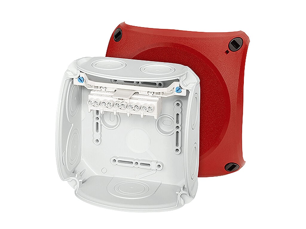 Hensel DK 0604 R 130x130x77    Buat; IP66, IK07, PP, H/S F, FR, Elastik Membran, RAL 3000 (Kırmızı), 5 Kutuplu /8x1.5…2x6mm²/ Cu