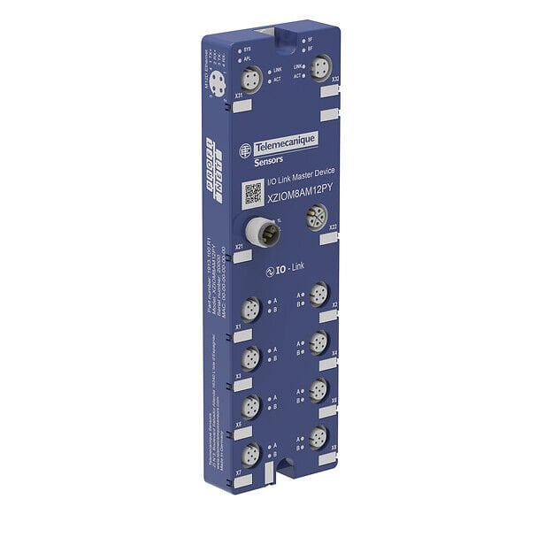Telemecanique Sensors XZIOM8AM12PY IO Link Master, 8 port, A Sınıfı, IP67, M12, Profinet, 24VDC
