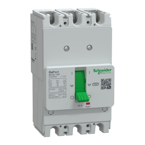 Schneider Electric G12F3F63 Gopact Mccb 125F 3P3D 63A Sabit