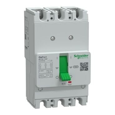 Schneider Electric G12F3F80 Gopact Mccb 125F 3P3D 80A Sabit