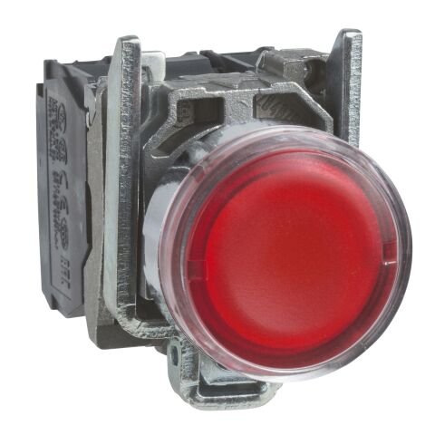 Schneider Electric XB4BW34G5 Kırmızı Sıva Altı Eksiksiz Işıklı Basm Buton Ø22 Yaylı Dönüş 1Na+1Nk 110...120V