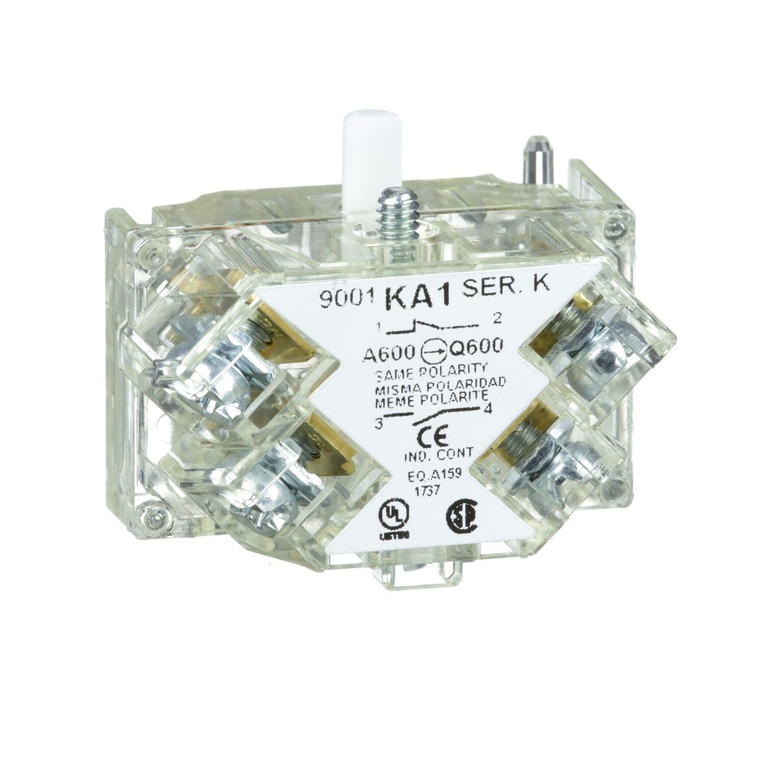 Schneider Electric 9001KA1 Korumalı Terminallerle Kontak Bloğu - 9001K - 1 K/A Standart - Gümüş Alaşım