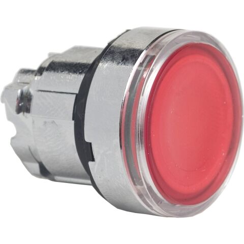 Schneider Electric ZB4BH043 Entegre LED için kırmızı ışıklı yaylı buton başlığı Ø22 itme-itme
