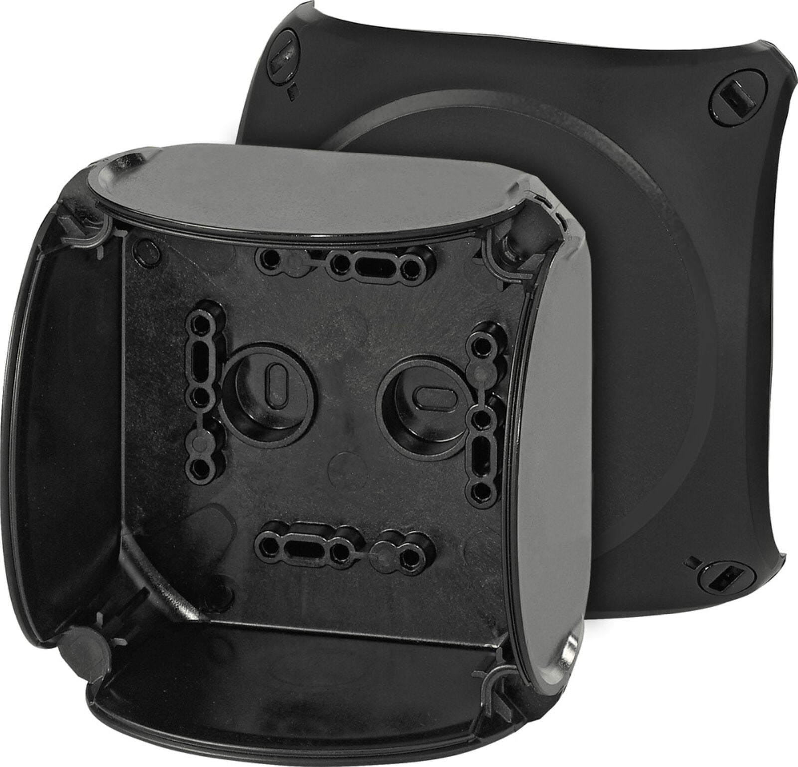 Hensel KF 0400 C 104x104x70    Harici Ortam Buatı; IP66/67-IP69, IK09, PC-GFS, H/S F, FR, UV, Düz Kenarlı, RAL 9011 (Siyah)
